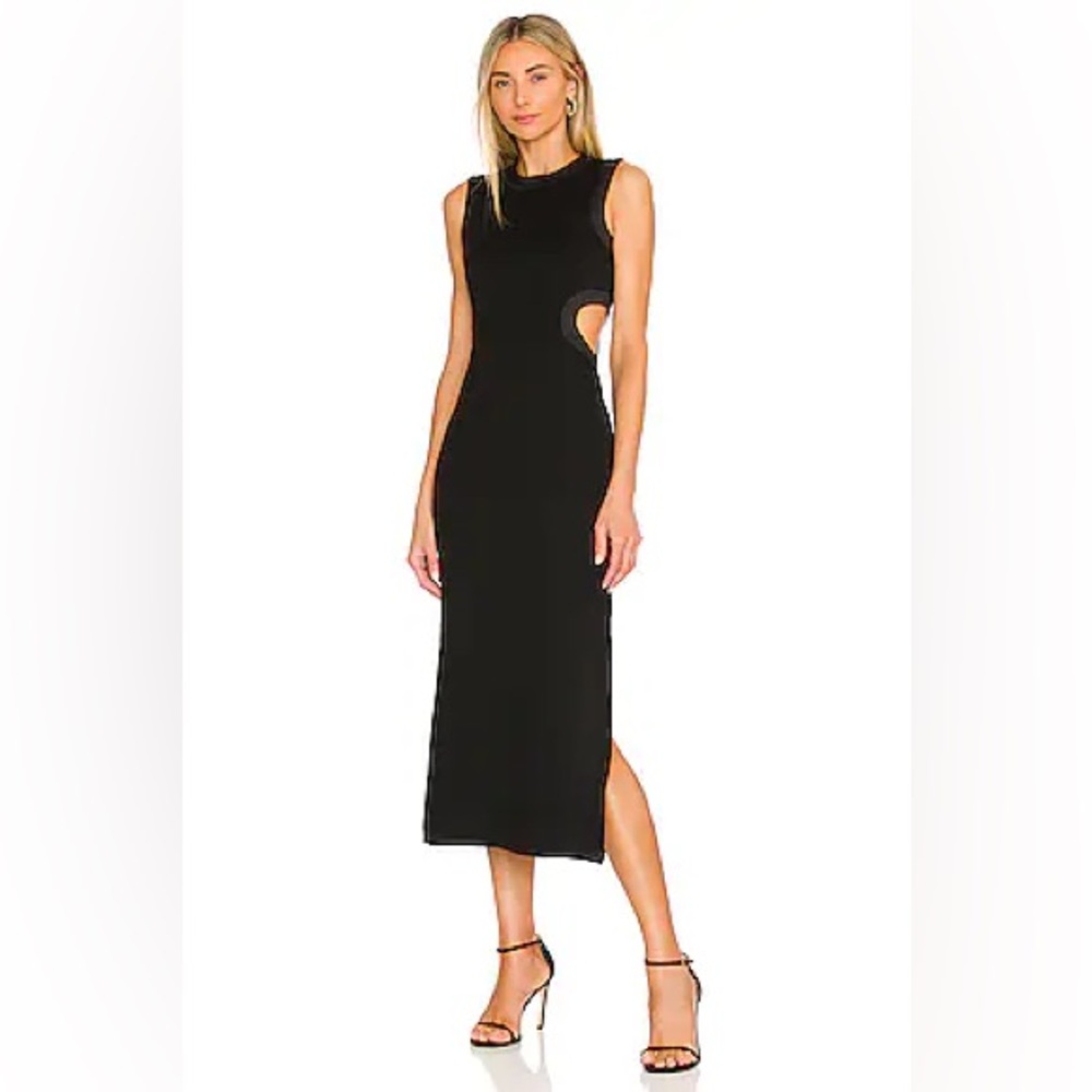 1.STATE Ponte Cut Out Dress in Rich Black
